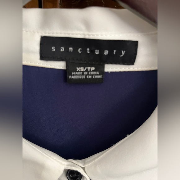 Sanctuary, color block, XS, hidden buttons under lapel; like new - Picture 5 of 6